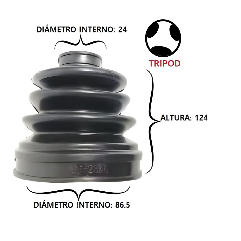 [BT-87] Bota Eje Tripod 24X86.5X124 (BT-87)