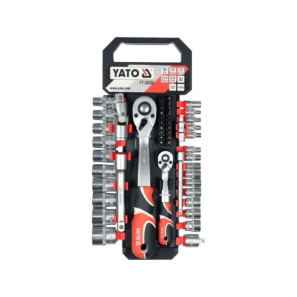 [YT-38680] Juego Ratch y Cubos 1/4-1/2 50 Pcs (YT-38680)