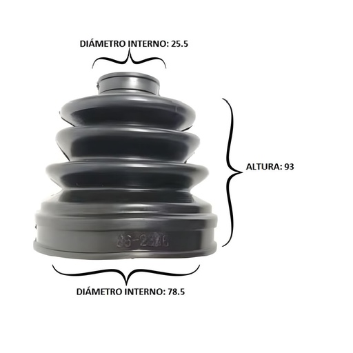 Bota Eje 25.5X78.5X93 (BT-24)