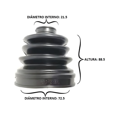 Bota Eje 21.5x72.5x88.5 (BT-27)