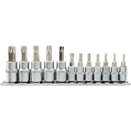 Juego de Cubos Torx 1/4 T8/10/15/20/25/27/30/ 3/8 T40/45/47/50/55 (YT-04332)