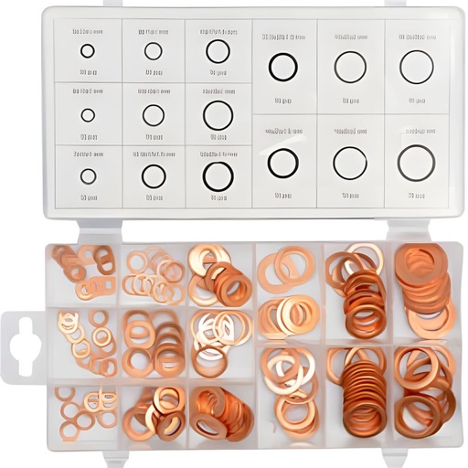 Caja Arandelas de Cobre 150PCS (YT-06871)