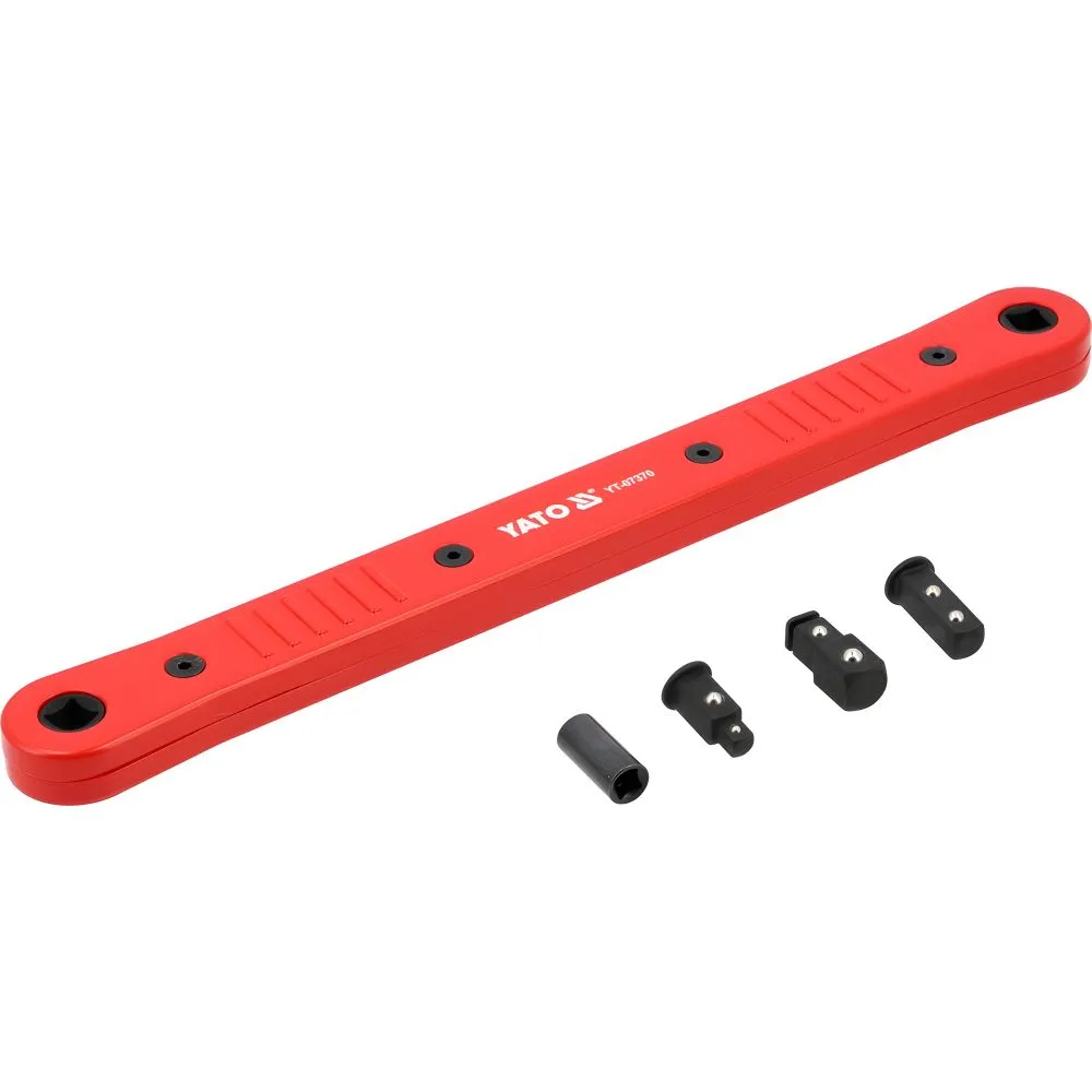 Llave Extencion 340MM con Adaptador Espiga 1/4-3/8-1/2 (YT-07370)