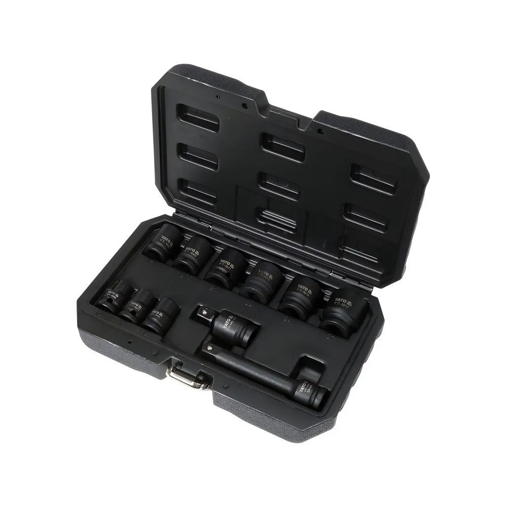 Juego de Cubos de Impacto 1/2 10-27MM 11PZ (YT-10255)