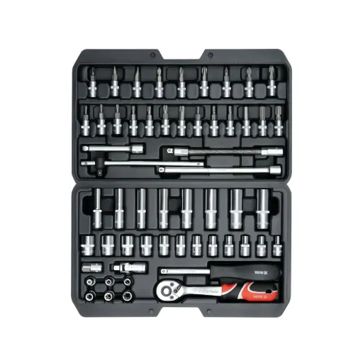 Juego de Cubos y Desatornillador 1/4 56PCS (YT-14501)