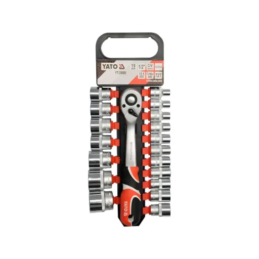 Juego de Ratch y Cubo 1/2 8-32MM 19PCS (YT-38681)
