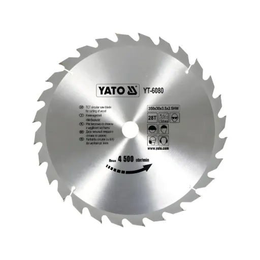 Disco de Sierra Circular con Carbono 350X28X30MM (YT-6080)