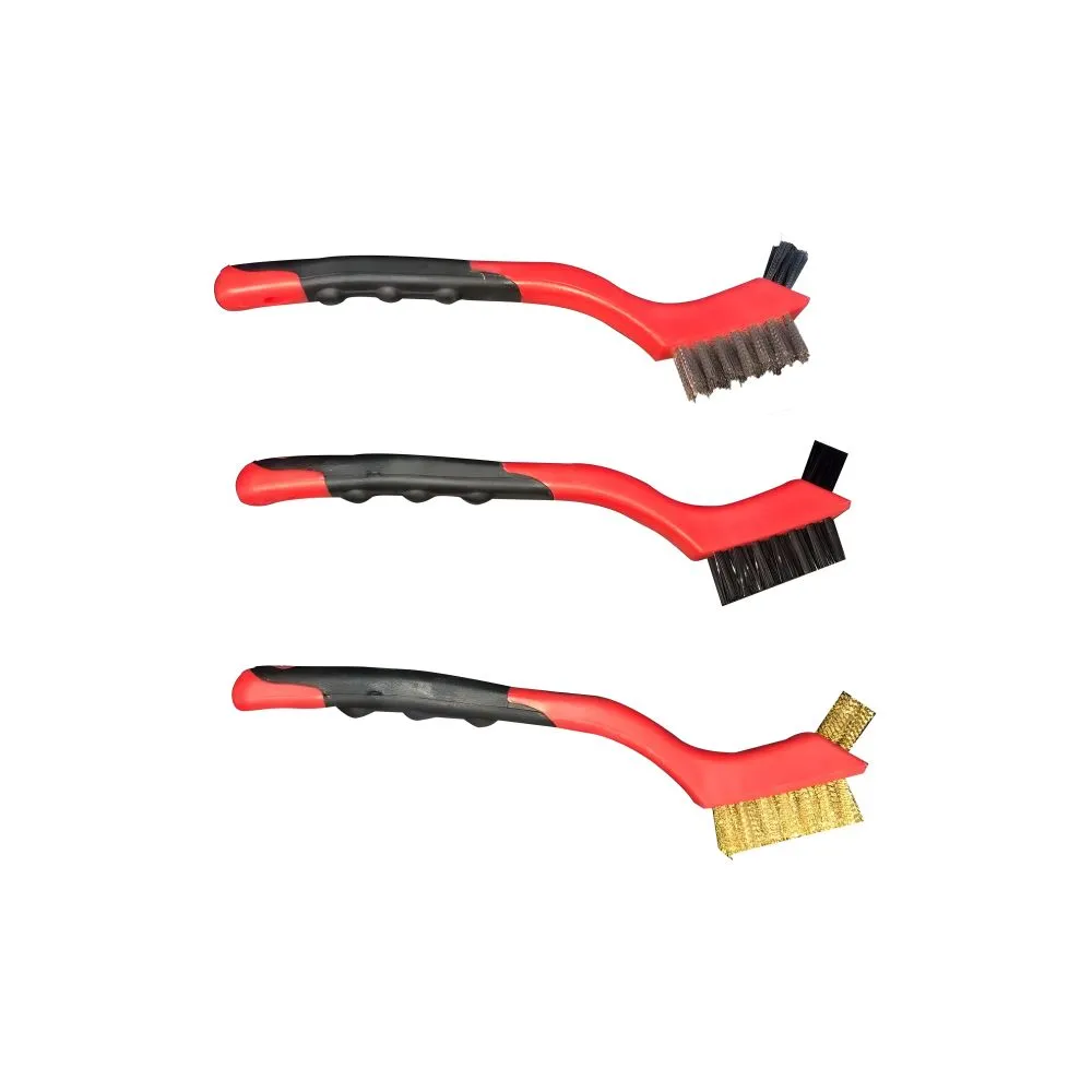 Juego de Cepillos Alambre ,nylon ,laton 3PZ 180MM (YT-6351)