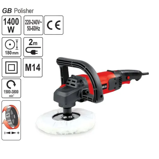 Pulidora de Coches 110V 180MM 1400W (YT-82197UL)